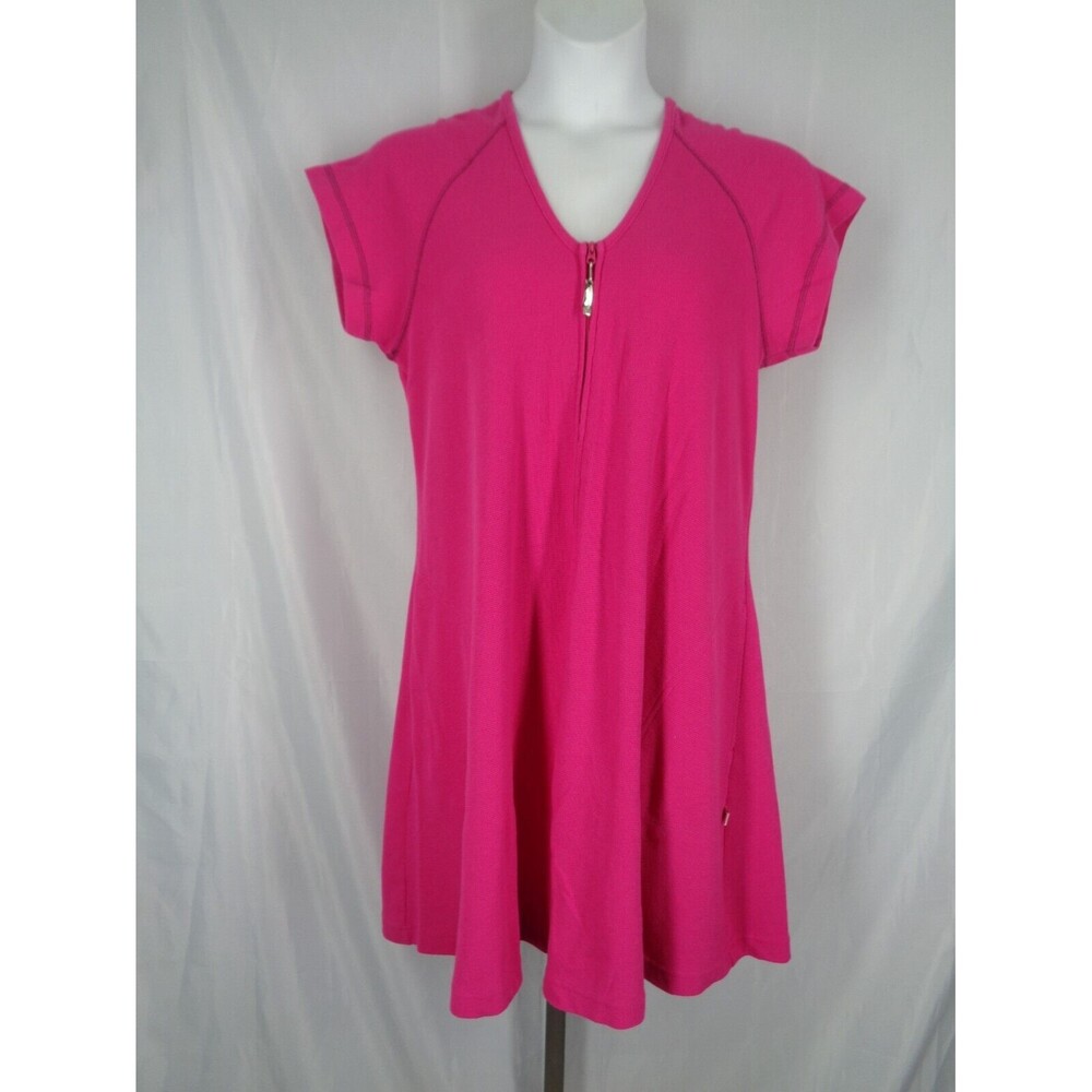 Done Down Under Pink Knit Zip Lounger Cover Up Size Large